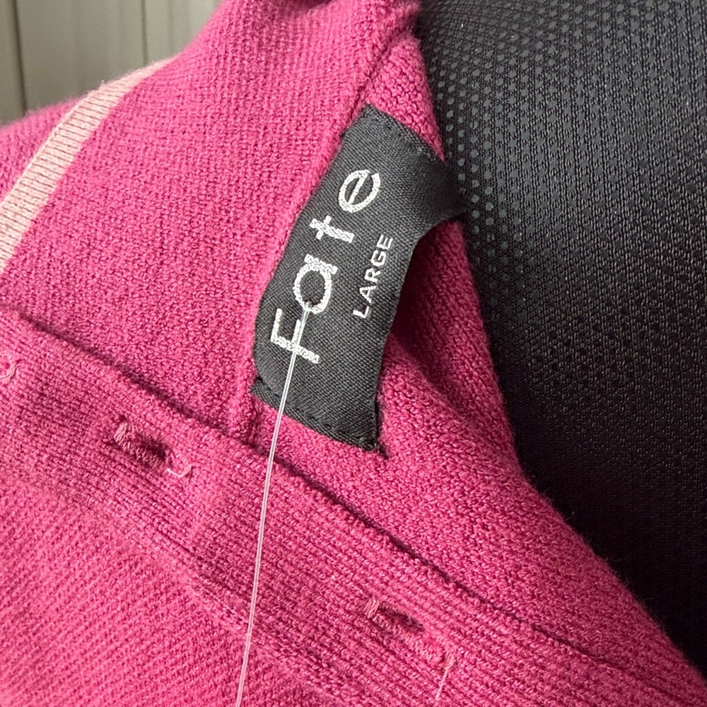 FATE Pink Mock Neck Knit Dress w/ Pockets & Gold Buttons NWT - Picture 8 of 10